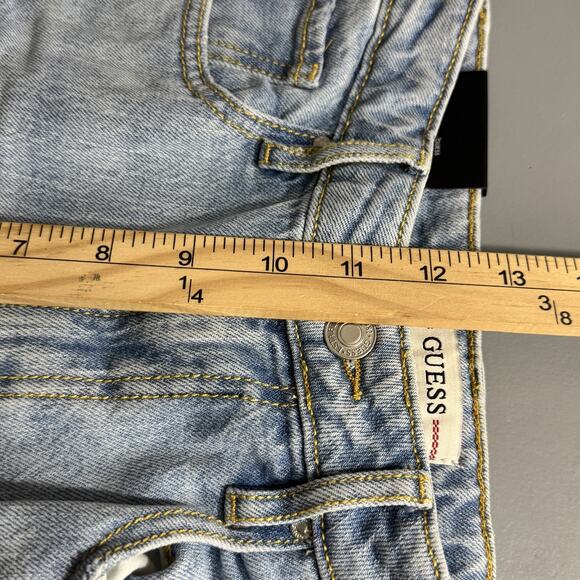 Guess Jeans Womens 28 Blue Authentic Light Melrose Reborn Denim Embroidered Leaf - Picture 14 of 16